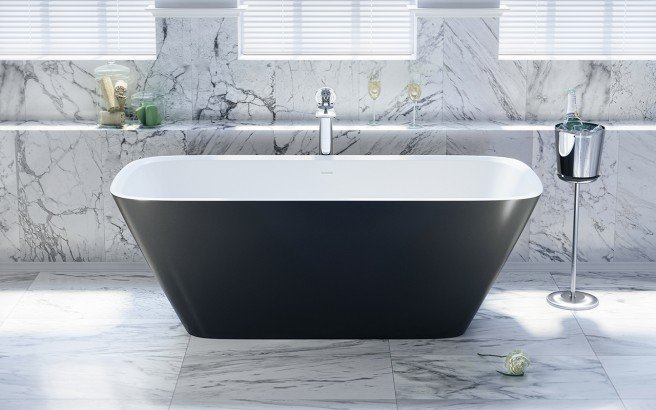 Arabella Black White Freestanding Solid Surface Bathtub by Aquatica web (6)